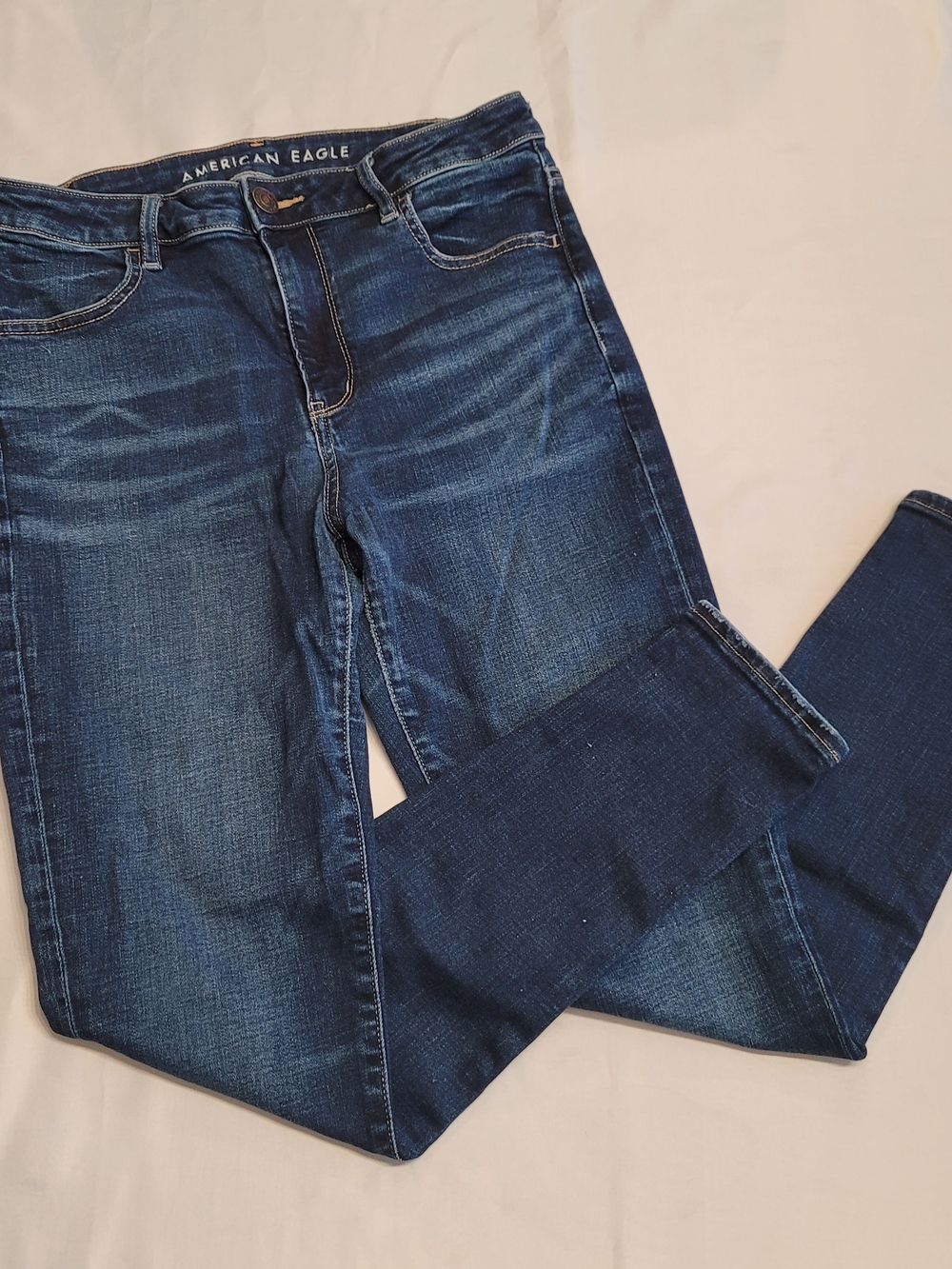 American Eagle Hi Rise Jegging Jeans Size 12 Dark Wash Stretch